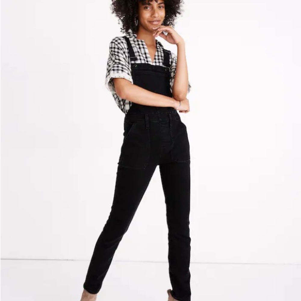 Madewell Denim Skinny Overalls in Lunar Wash